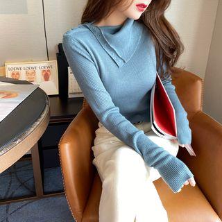 Convertible High-neck Knit Top