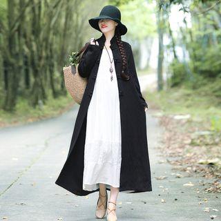 Mandarin Collar Trench Coat