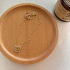 Bear Rhinestone Pendant Necklace Gold - One Size