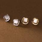 Square Cat Eye Stone Rhinestone Earring