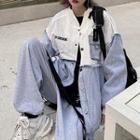 Color-block Loose-fit Denim Jacket - 2 Colors