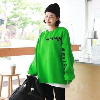 Letter Print Napped Top