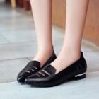 Faux-leather Cutout Loafers