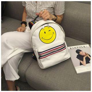 Smiley Print Backpack