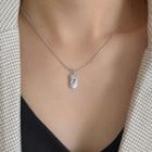 Number Pendant Necklace E591 - Silver - One Size