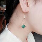 Acrylic Square Alloy Triangle Dangle Earring 1 Pair - 5366 - As Shown In Figure - One Size