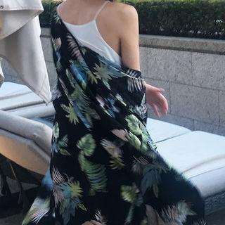 Palm Tree Printed Long Jacket