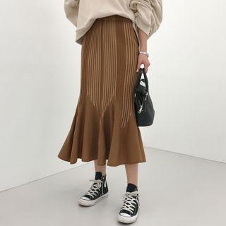 Rib-knit Long Mermaid Skirt