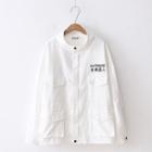 Character Embroidery Buttoned Jacket