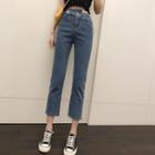 High-waist Slim-fit Crop Jeans