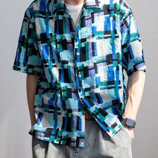 Pattern Print Short-sleeve Shirt