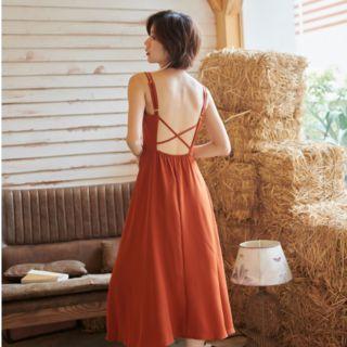 Strappy Open Back Midi Dress