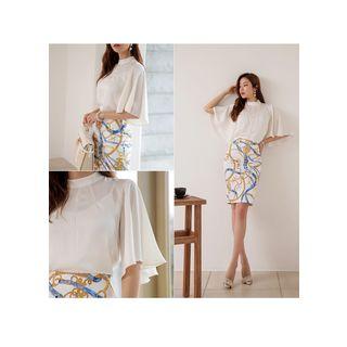 Chain Printed Pencil Skirt