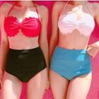 Color Block High-waist Bikini