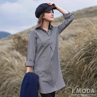 Check Blouse Dress