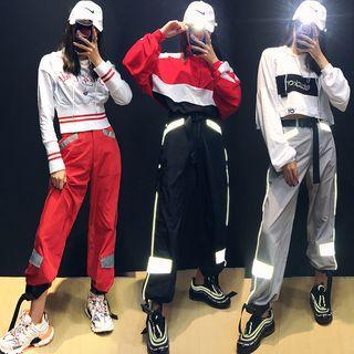 Buckled-hem 3m Jogger Pants