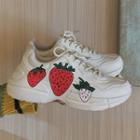 Strawberry Print Faux Leather Chunky Sneakers