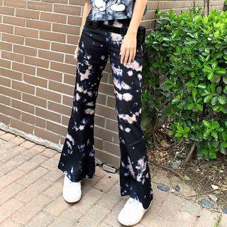 Print Boot-cut Pants