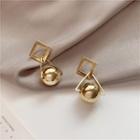 Bead Drop Earring 1 Pair - Stud Earrings - Gold - One Size