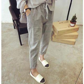 Drawstring Waist Striped Pants
