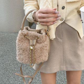 Drawstring Dumble Bucket Bag With Strap