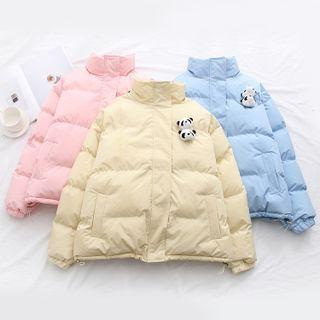 Panda Plush Padded Zip Jacket