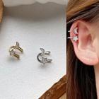 Rhinestone Moon & Star Cuff Earring