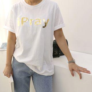 Letter-l Me Cotton T-shirt