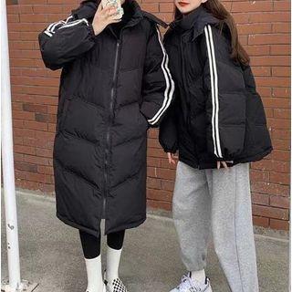 Long-sleeve Contrast Trim Padded Jacket (various Designs)