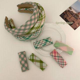 Plaid Headband / Hair Clip