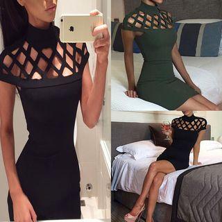 Lattice Bodycon Dress
