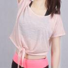 Short-sleeve Cropped Sport Top