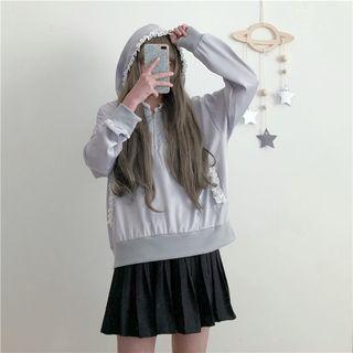 Frill-trim Hoodie