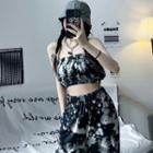 Set: Tie Dye Tube Top + Boot-cut Pants