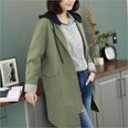 Detachable-hood Zip-up Parka