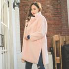 Stand-collar Faux-fur Coat