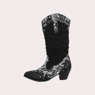 Python-panel Cowboy Boots