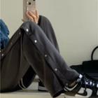 Button-up Loose-fit Sweatpants