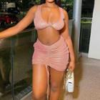 Set Of 2: Camisole Top + Ruched Skirt