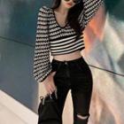 Patterned Knit Blouse