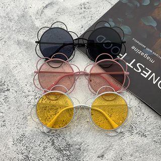 Floral Metal Frame Sunglasses
