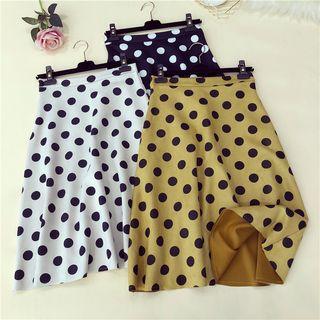 Polka Dot High-waist A-line Skirt