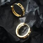 Roman Numeral Sterling Silver Hoop Earring