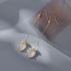 Strawberry Cat Eye Stone Alloy Dangle Earring 1 Pair - Gold - One Size