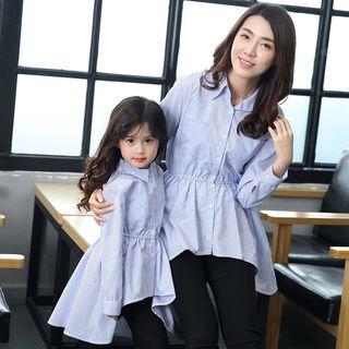 Family Matching Pinstriped Long Shirt