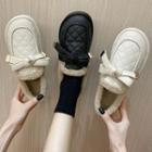 Ribbon Quilted Fleece-lined Loafers
