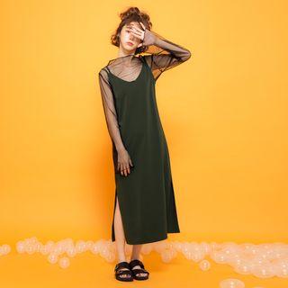 Spaghetti Strap Slit-side Dress
