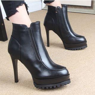 High-heel Platform Ankle Boots