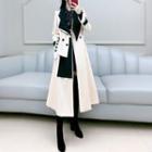 Long Belted Two-tone Coat
