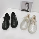 Quilted Faux Leather Faux Fur Shoes